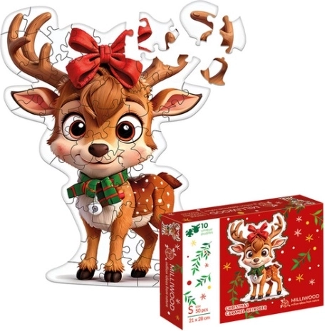 Puzzle in legno Renna al caramello