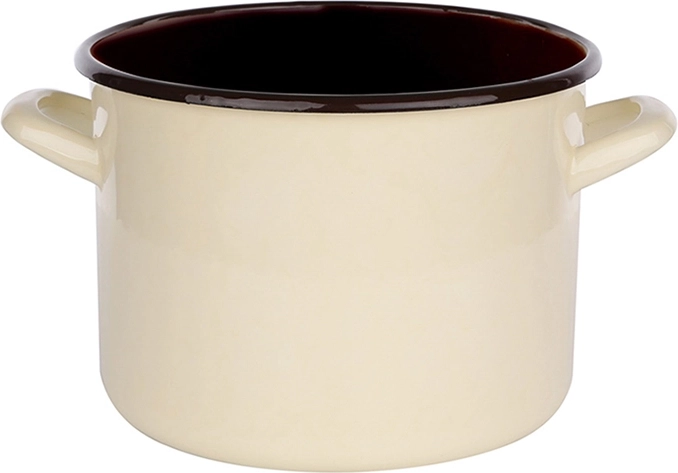 Pentola smaltata Silesia 3,3 l 18 cm crema con interno scuro