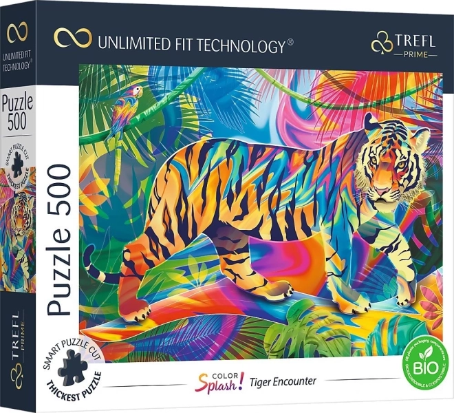 Puzzle TREFL UFT Color Splash: incontro con la tigre 500 pezzi