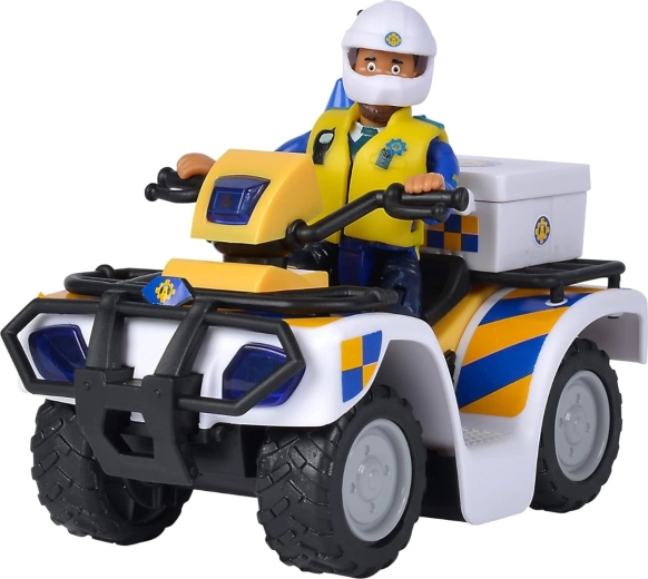 Smoby Sam il pompiere quad della polizia con personaggio di Malcolm