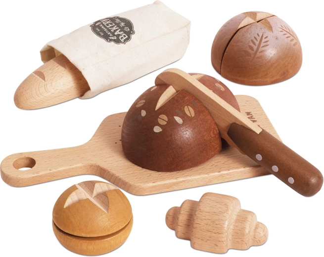 Set in legno di prodotti da forno da tagliare con coltello Le Toy Van