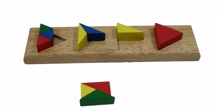 Mattoncini triangolari colorati
