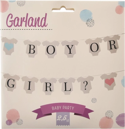 Ghirlanda di carta Boy/Girl 2,5 m