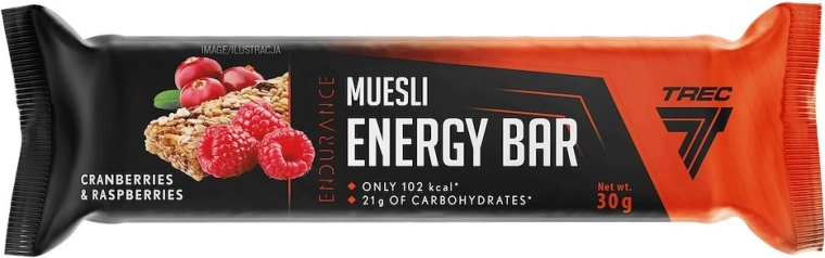 Trec barretta energetica di muesli con mirtillo rosso e lampone 30 g