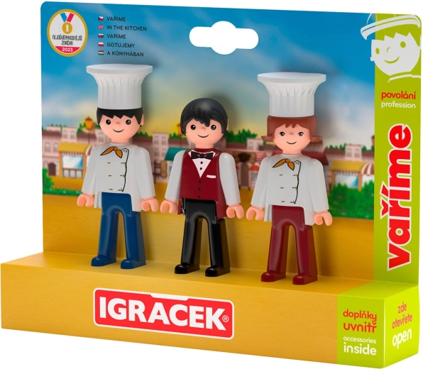 Efko Igráček trio Cuciniamo – set di 3 action figure articolate con accessori