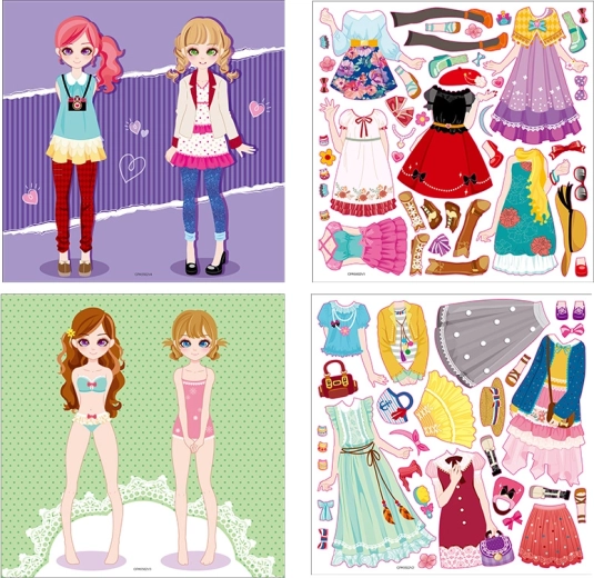 Set di adesivi abiti e accessori per bambini