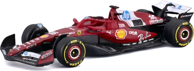 Bburago Ferrari SF-25 (2025) Charles Leclerc #16 – modello di Formula 1 in scala 1:64 in blister