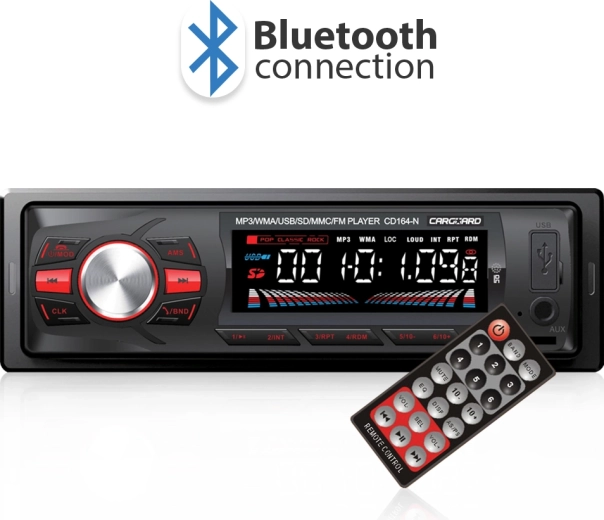 Autoradio 1 DIN con Bluetooth, sintonizzatore FM, USB e lettore di schede SD