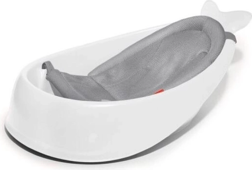 Vaschetta da bagno per bambini Skip Hop Moby 3 in 1 con supporto ergonomico bianca