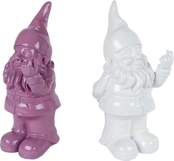 Salvadanaio in porcellana a forma di gnomo – decorazione in ceramica e contenitore per monete