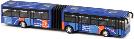 Modello di autobus snodato in metallo 1:64