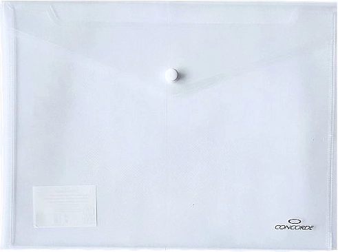 Cartelle portadocumenti con bottone A5 trasparenti CONCORDE