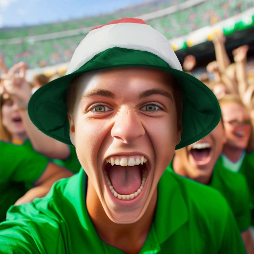 Cappello da tifoso nei colori ungheresi
