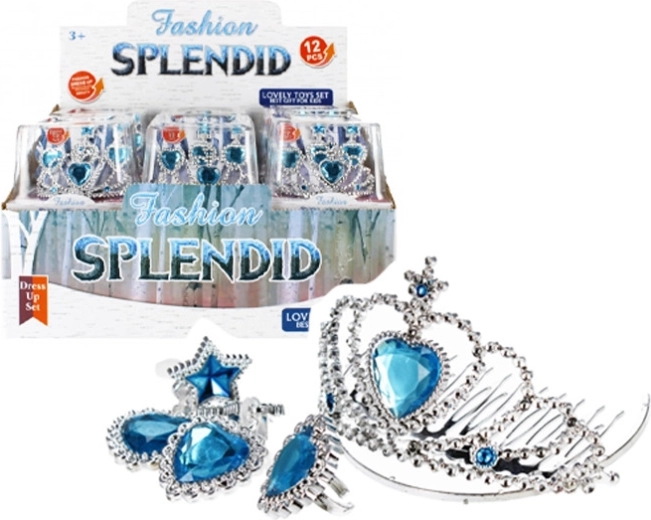 Set da principessa con corona e anelli - 1 pezzo