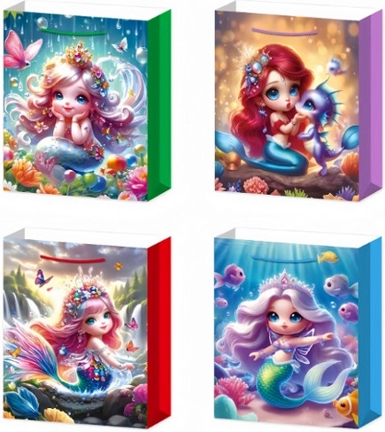 Borsa regalo M con motivo sirena