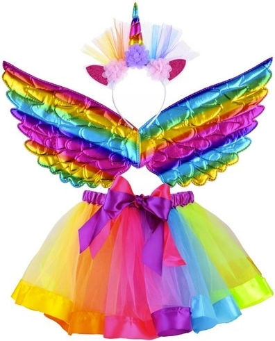 Arcobaleno Unicorno Costume Set per Bambini