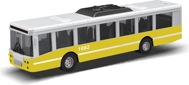 Autobus urbano con volano 16 cm – giallo