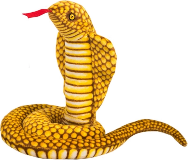 Serpente di peluche cobra reale gialla 100 cm