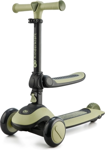 Kinderkraft Halley 2in1 balance bike e monopattino a tre ruote grassland
