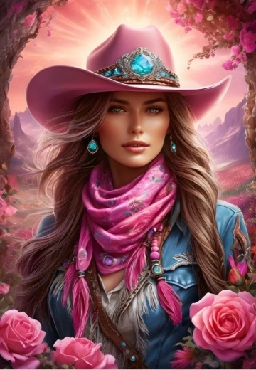 BLUEBIRD puzzle Cowgirl rosa 1000 pezzi