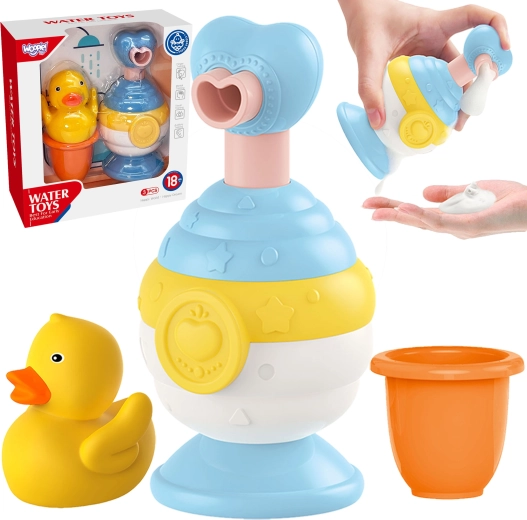 Set da bagno con paperella, bicchiere e dispenser di sapone WOOPIE Baby