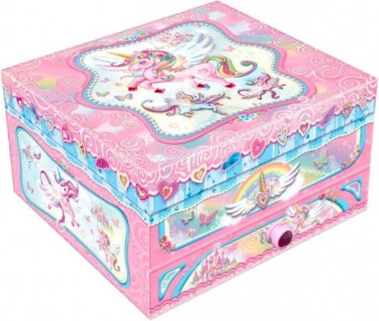 Scatola musicale Pecoware con cassetto - Unicorno