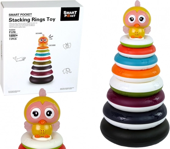Piramide impilabile colorata con anelli e paperella