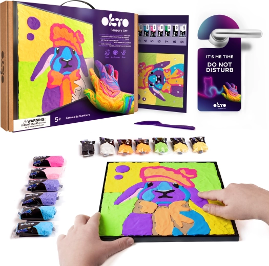 Okto coniglietto – set artistico per dipingere su tela 30 × 30 cm