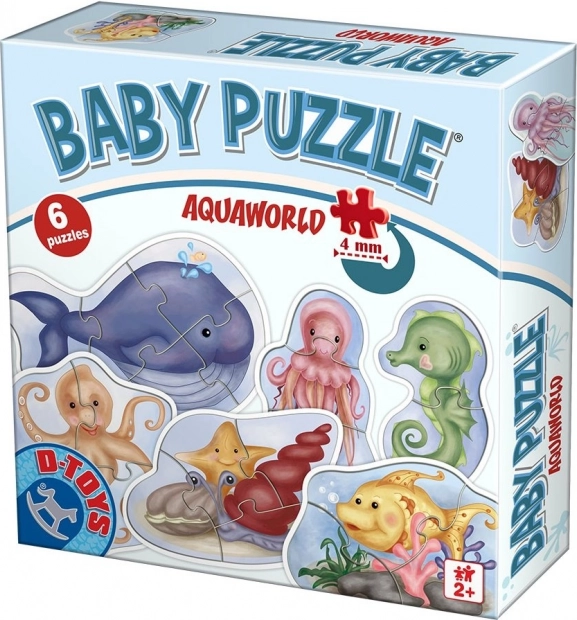 Puzzle per bambini D-Toys Mondo sottomarino 6 in 1 (2–5 pezzi)