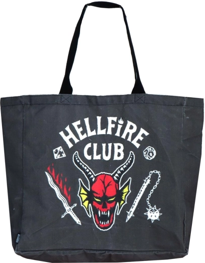 Borsa shopper in tessuto XL Stranger Things Hellfire Club - 1 pezzo