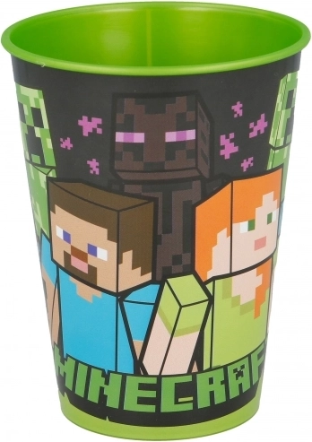 Bicchiere di plastica Minecraft 260 ml - 1 pezzo