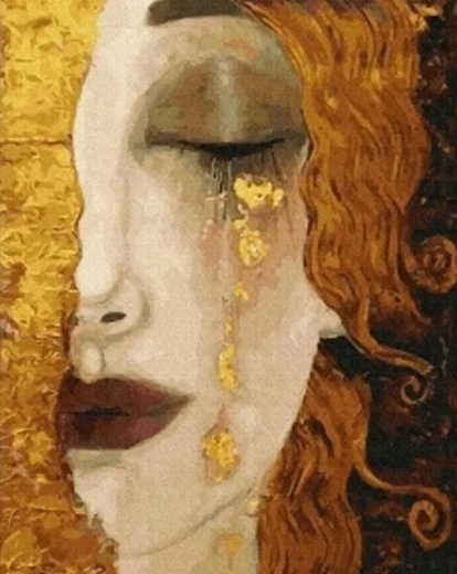 Pittura diamantata Lacrime d’oro 30 × 40 cm