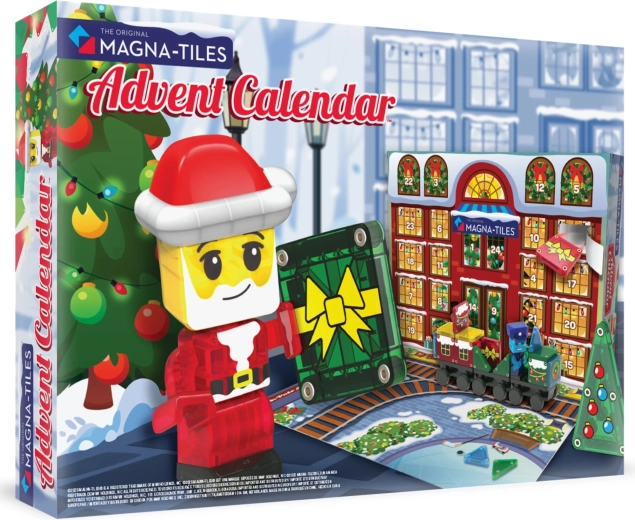 Calendario dell'Avvento MAGNA-TILES microMAGS, set da costruzione magnetico, 34 pezzi
