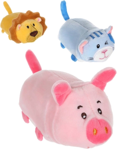 Animaletto di peluche su ruote con meccanismo a retrocarica 10 cm - 1 pezzo