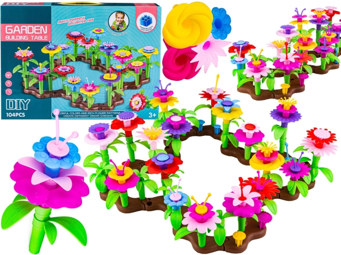 Set di costruzioni Giardino fiorito da 104 pezzi