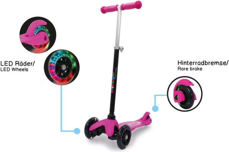 Monopattino per bambini JAMARA KickLight rosa