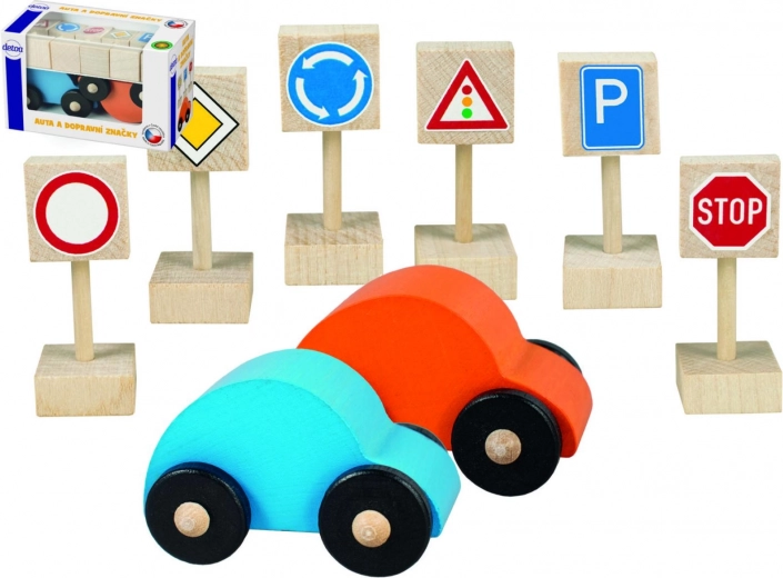 Detoa auto e segnali stradali – set in legno per bambini