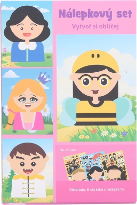 Set creativo di adesivi – viso 21 × 14 cm