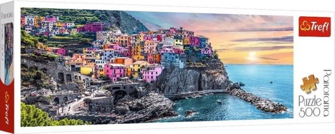 Puzzle panoramico 500 pezzi Vernazza al tramonto, Italia