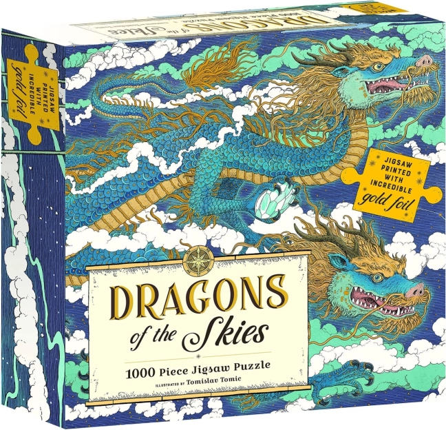 MAGIC CAT puzzle metallizzato draghi celestiali 1000 pezzi