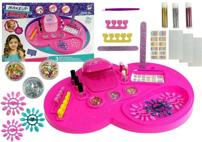 Kit per la cura delle unghie con lampada UV e smalti