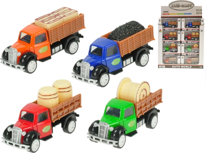 Camioncino agricolo in metallo 1:55 con retrocarica, 8,5 cm – vari modelli
