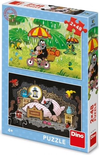 Puzzle DINO KRTEČEK – il giorno della talpa 2×48 pezzi