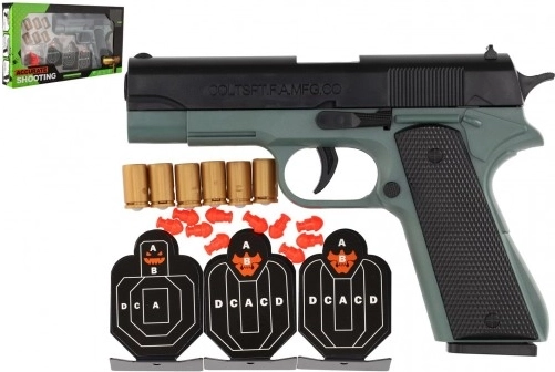 Pistola a munizione in schiuma con bersaglio