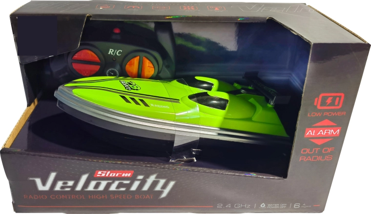 Motoscafo R/C Velocity Storm 1:16 2,4 GHz verde lime