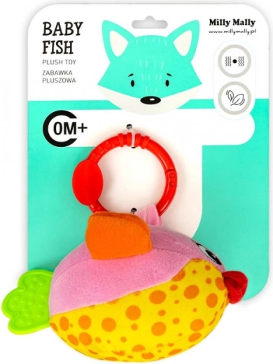 Ciondolo di peluche con pesce rosa