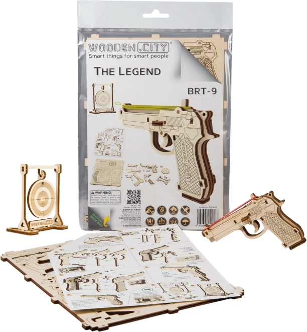 Puzzle 3D in legno pistola Legend BRT‑19 WOODEN CITY (31 pezzi)