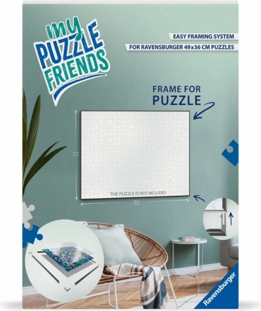 Cornice per puzzle Ravensburger My Puzzle Friends 49x36cm - nero