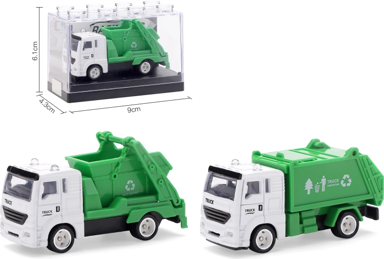 Modello metallico di camion della spazzatura 1:64