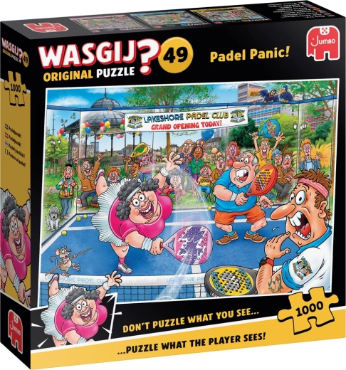 Jumbo Wasgij Original 49: Panico sul campo da padel! puzzle da 1000 pezzi